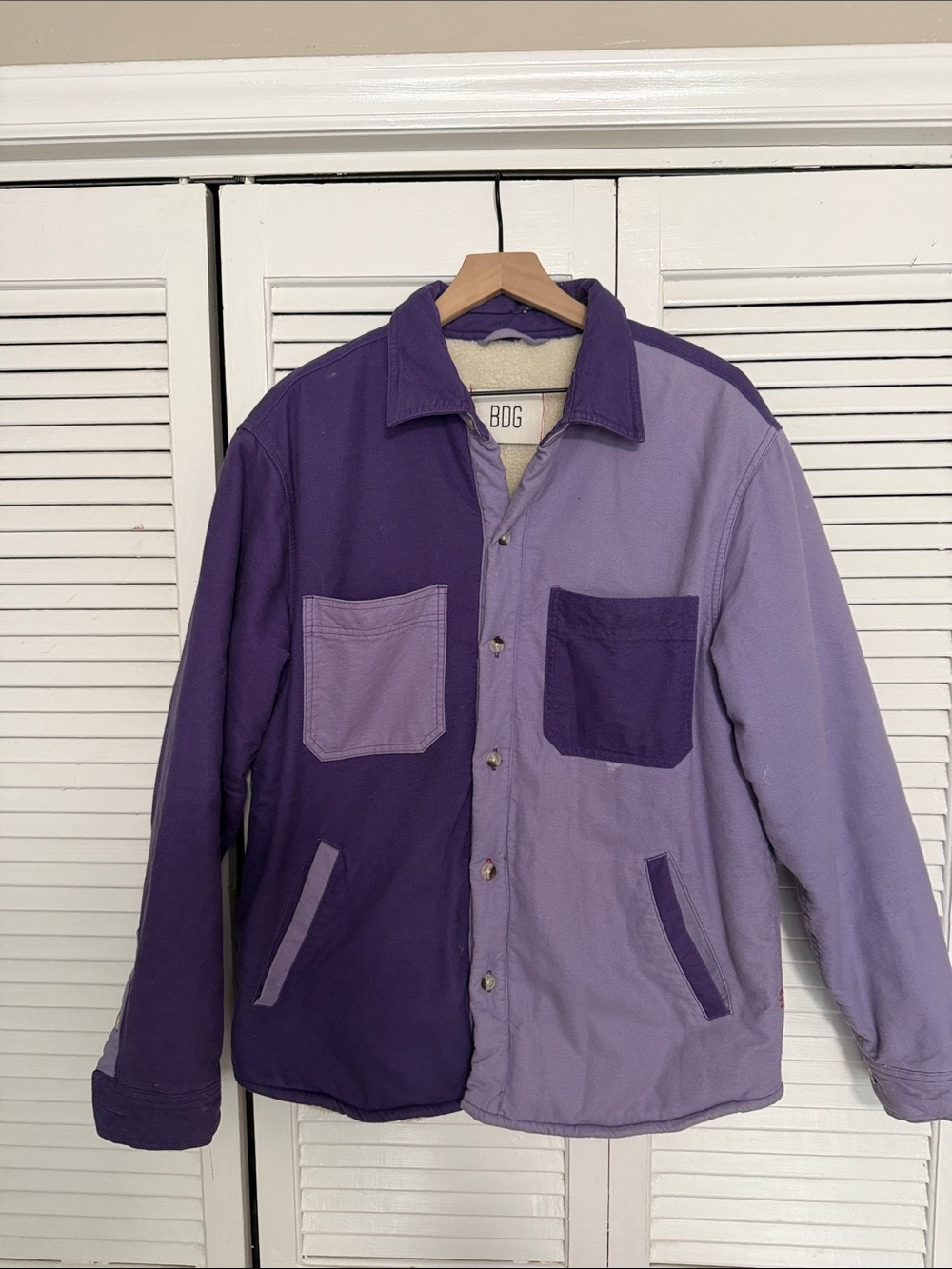 BDG Two-Tone Lavender and Deep Purple Workshirt